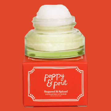 sugar and spiced scented exfoliating lip scrub by poppy and pout