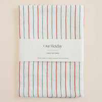 holiday linen tea towel our heiday holiday stripes