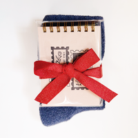 Holiday Sock + Notebook Bundle (Pink)