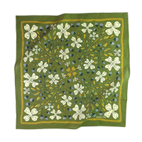 Green floral patterned bandana