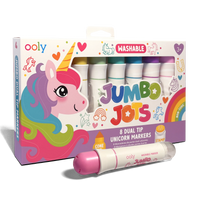 Box of Oolly Jumbo Jots dual tip unicorn markers with unicorn stamps 