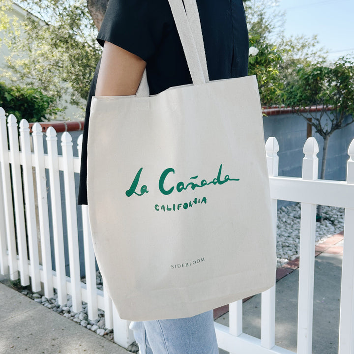 La Canada Lettered tote bag by Sidebloom