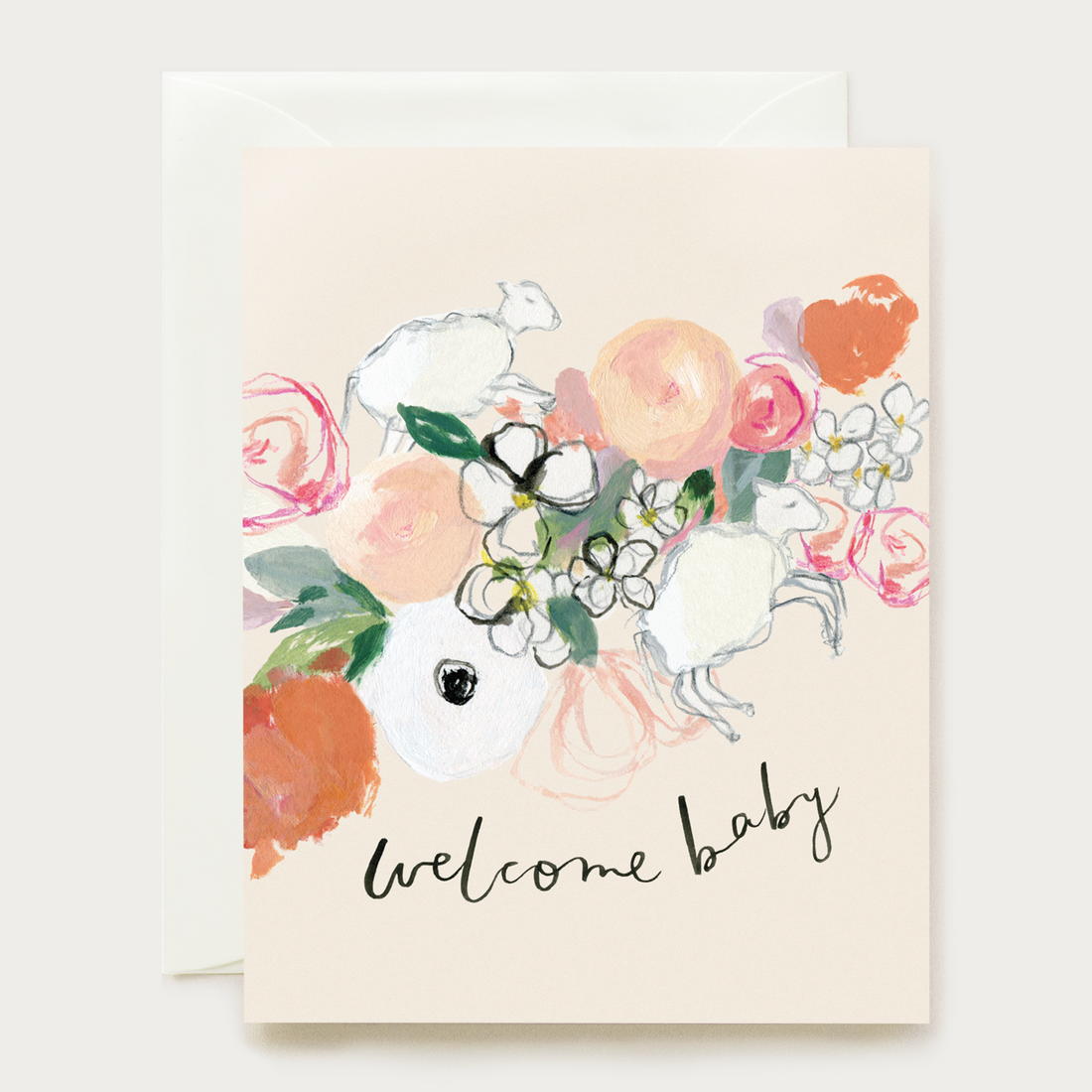 Lamb Welcome Baby Card
