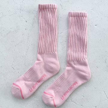 ballet socks in ballet pink