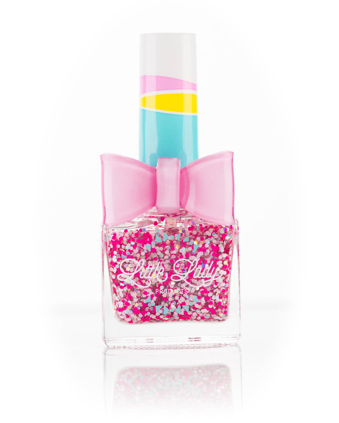 childrens nail polish with pink and blue glitter