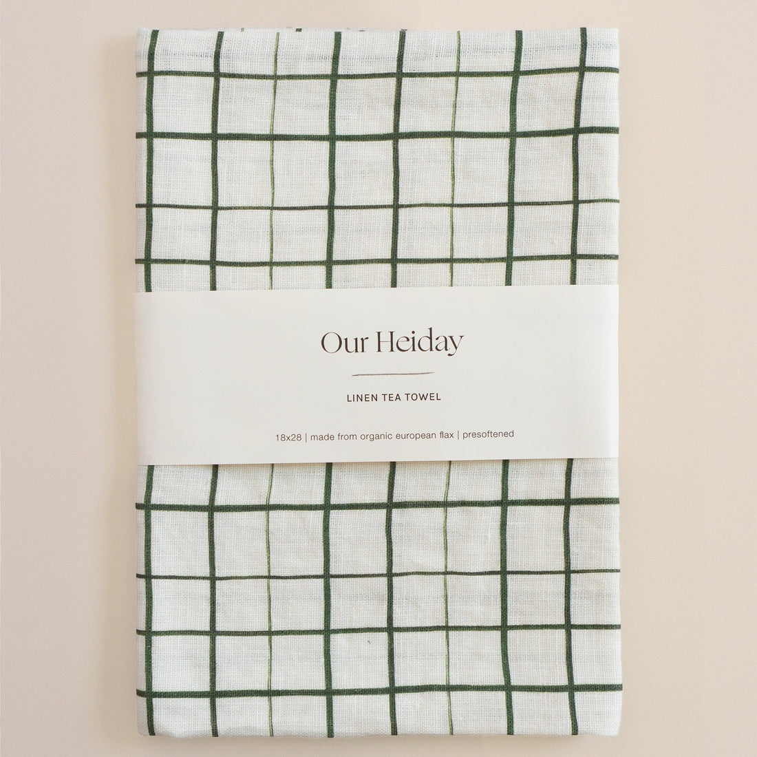 linen tea towel loose grid our heiday