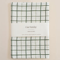 linen tea towel loose grid our heiday