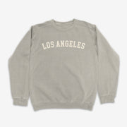cement colored vintage pigment washed los angeles crewneck