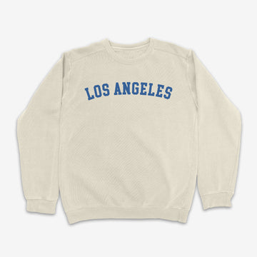 Los Angeles Vintage Washed Crewneck - Ivory