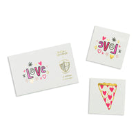 love temporary tattoos with gold foil accents