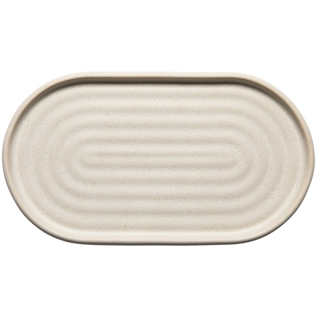 ceramic neutral colored oval serving platter