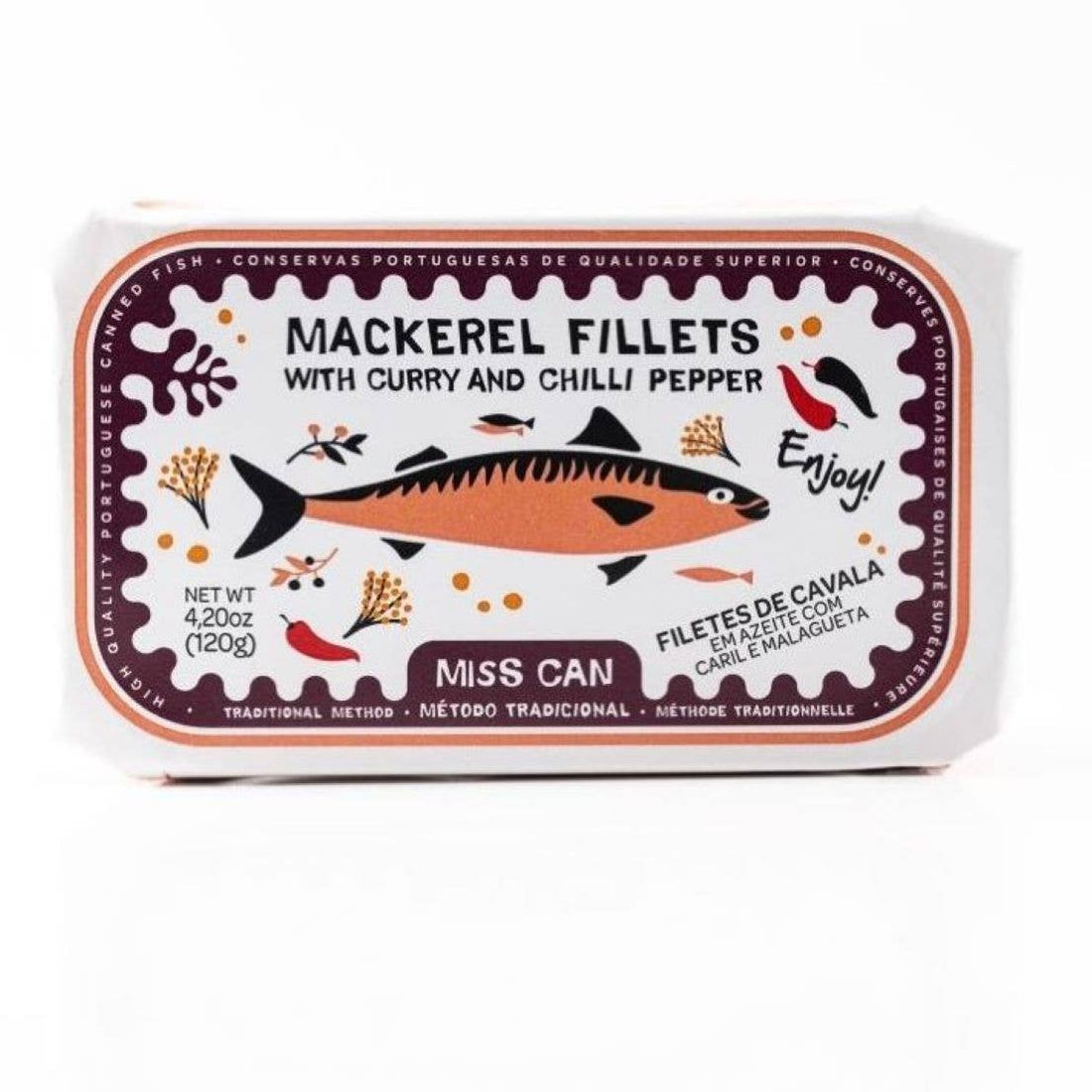 mackerel fillets with curry and chilli pepper