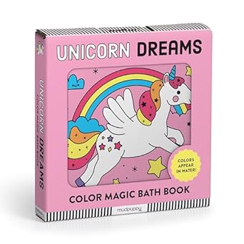 Color magic bath book about unicorns