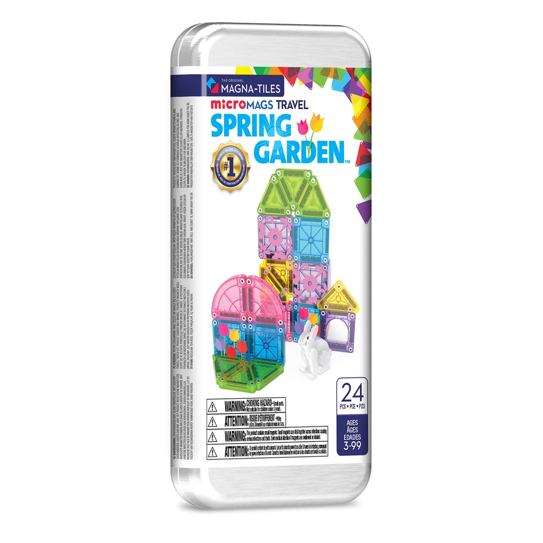 spring garden themed magnetic tile travel set