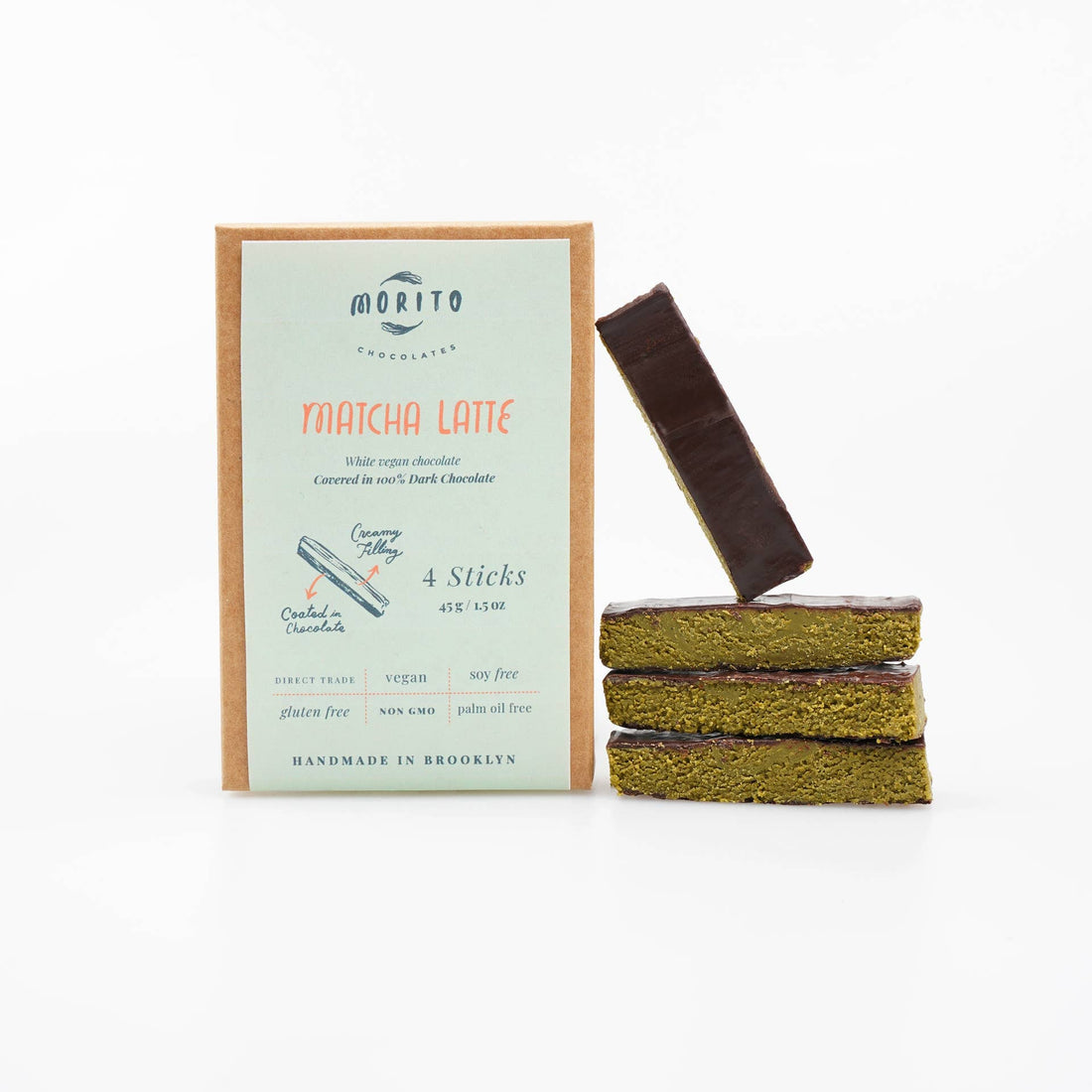 Morito matcha latte chocolate sticks 