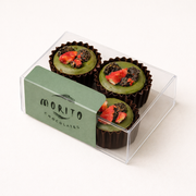 mini chocolate cups matcha strawberry flavored 