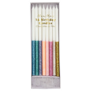 Birthday Candles - Multicolor Glitter Dipped