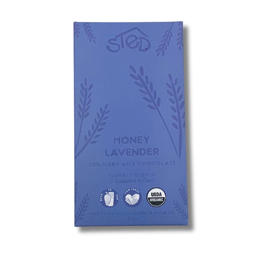 mini honey lavender flavored chocolate bar