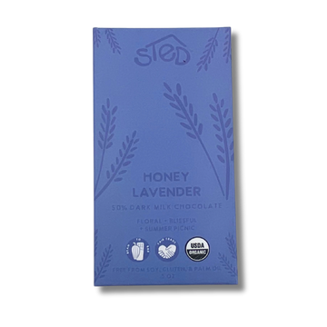 mini honey lavender flavored chocolate bar
