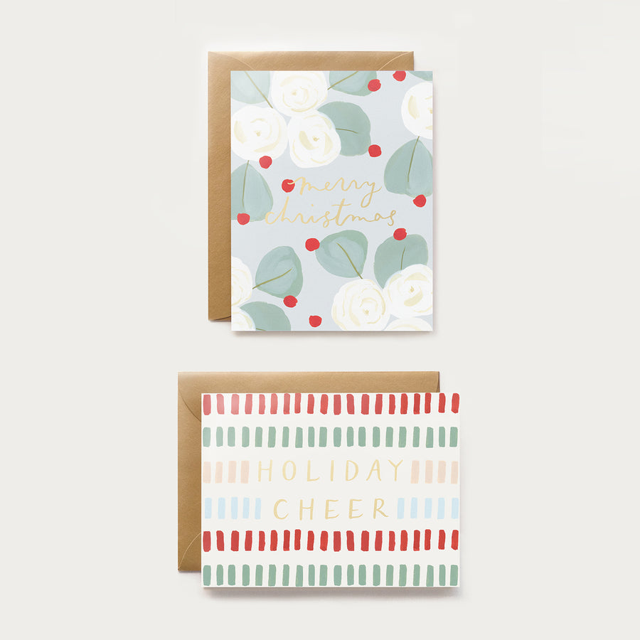 christmas/holiday greeting cards in a boxed set with a modern feel