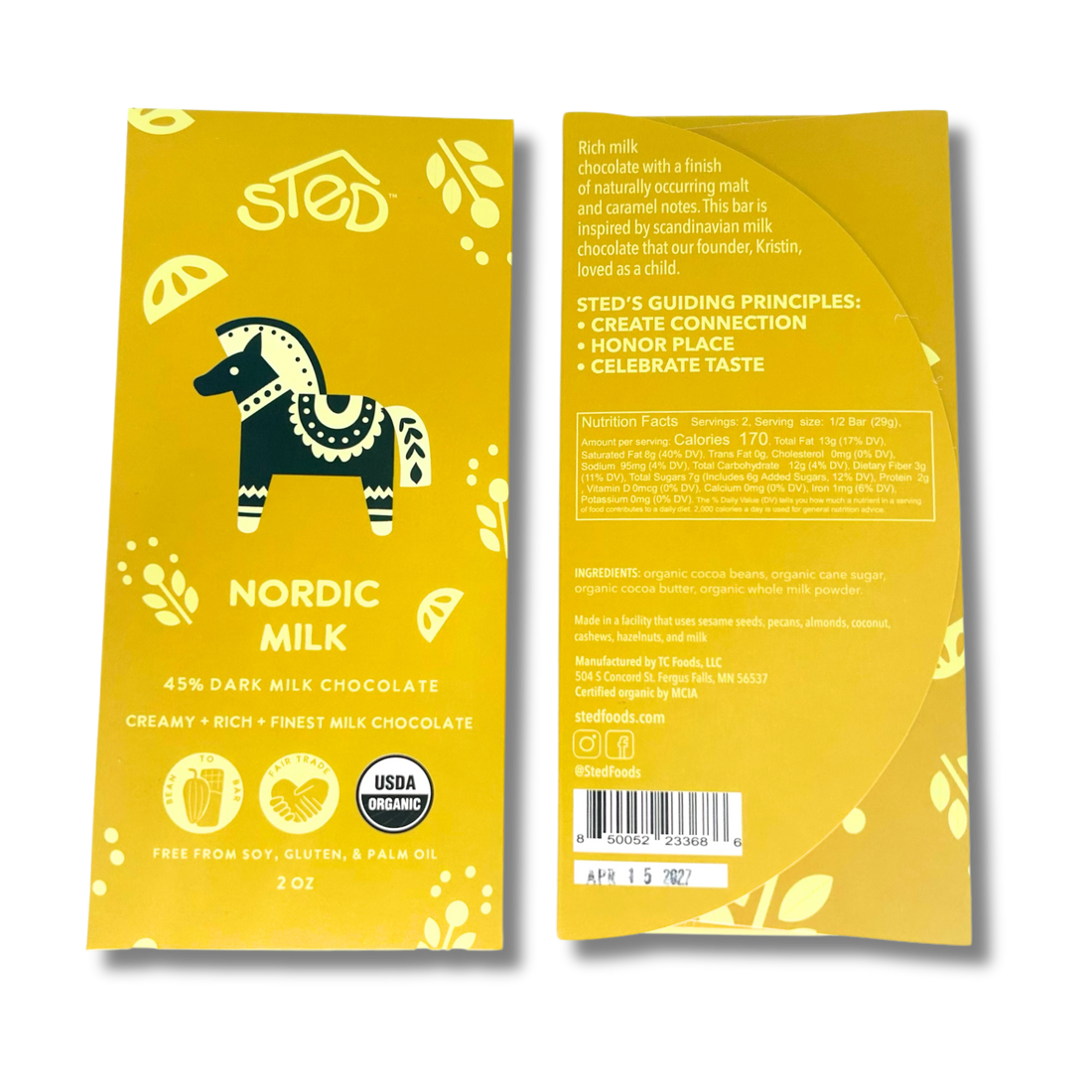 Scandinavian milk chocolate bar 