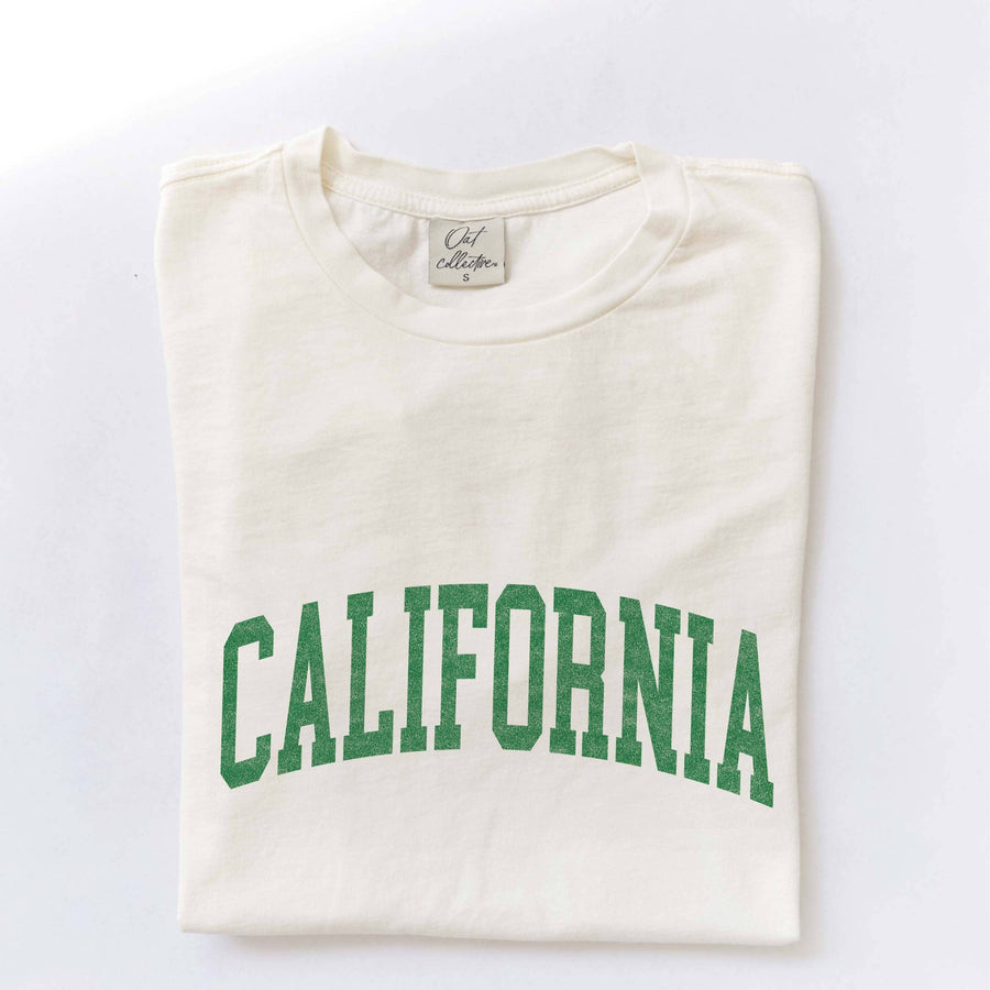 california tshirt with green lettering