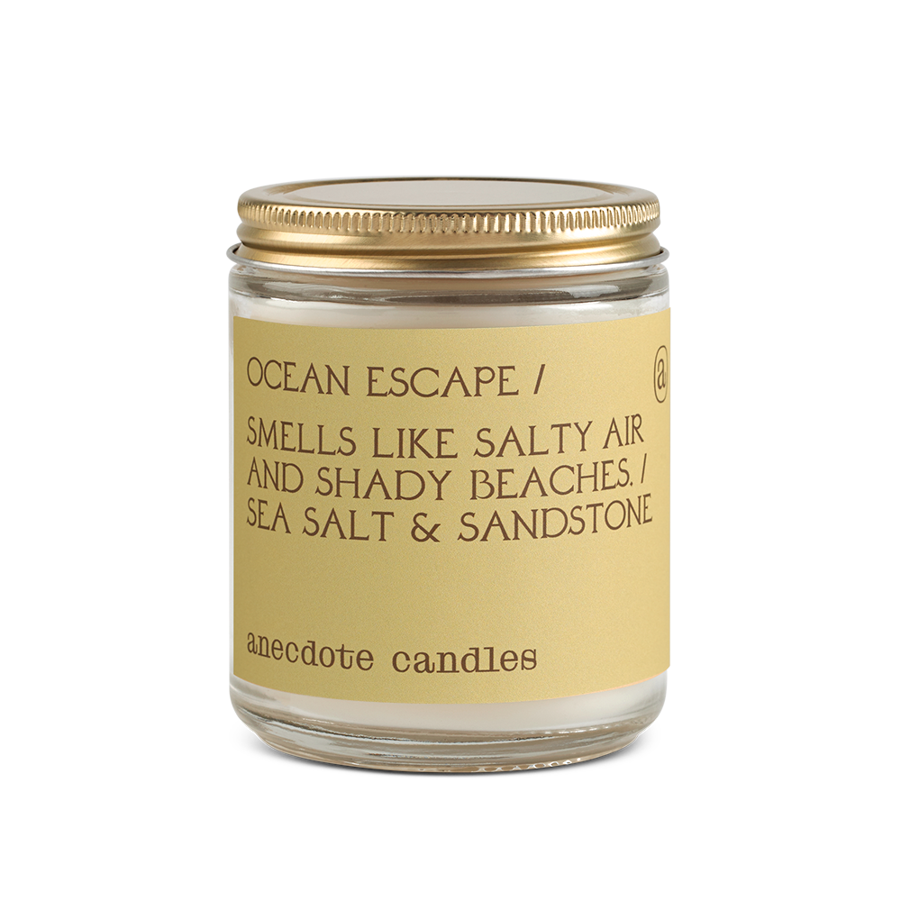 sea salt and sandstone scented candle