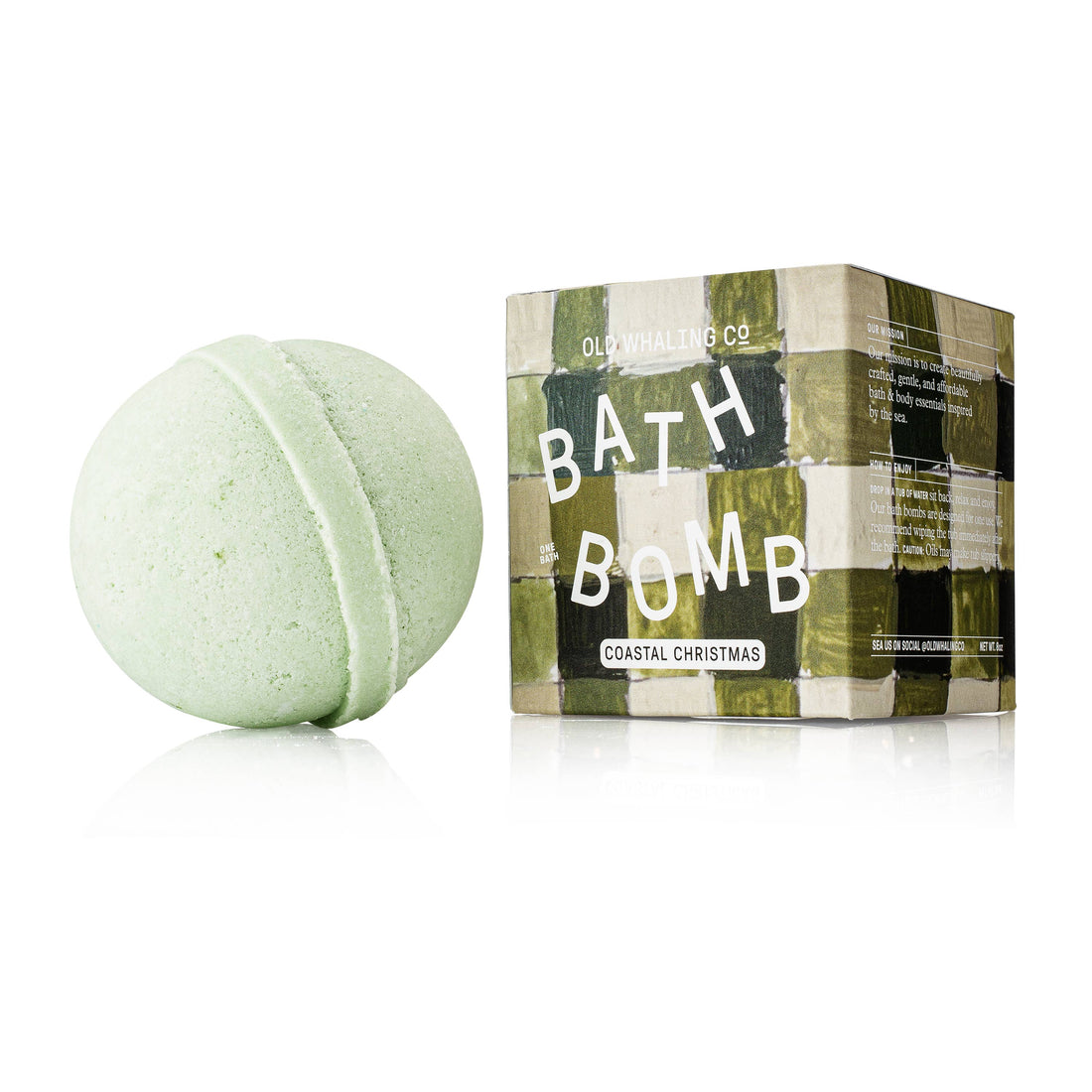 Holiday bath bomb in the scent coastal christmas