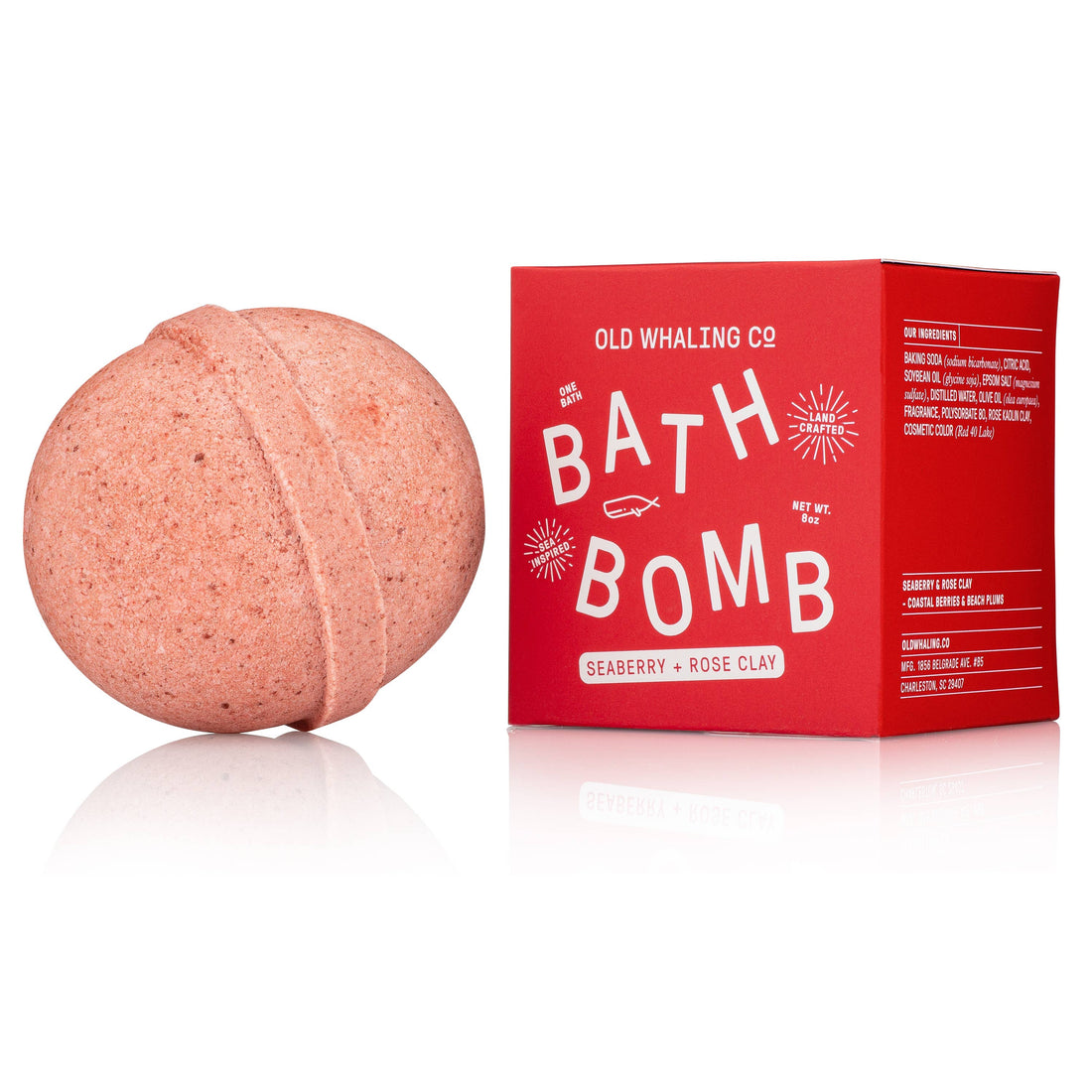 Holiday bath bomb in the scent seaberry and rose clay