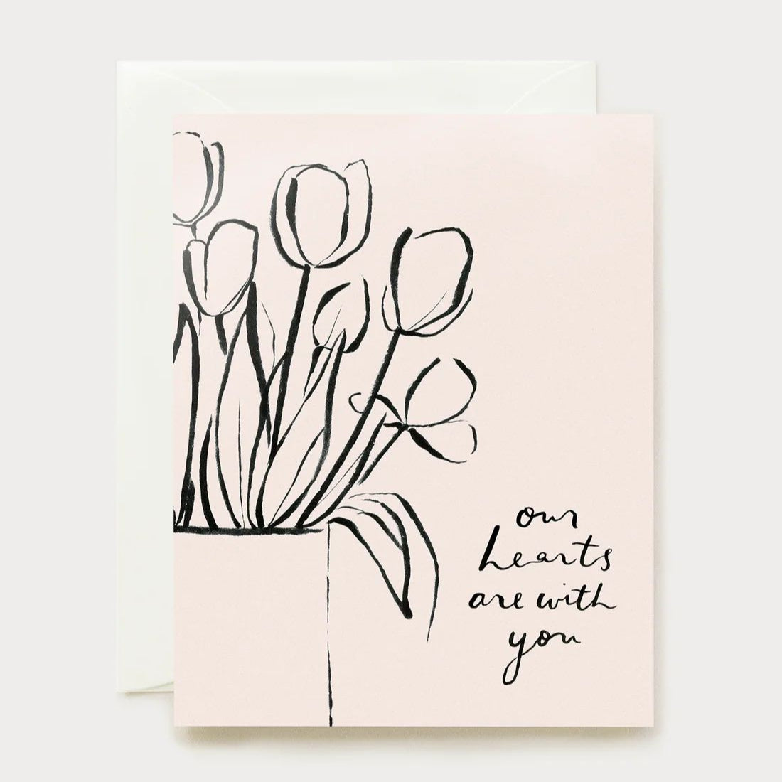 our hearts are with you sympathy card by our heiday
