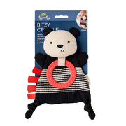 panda teether toy with ribbons 