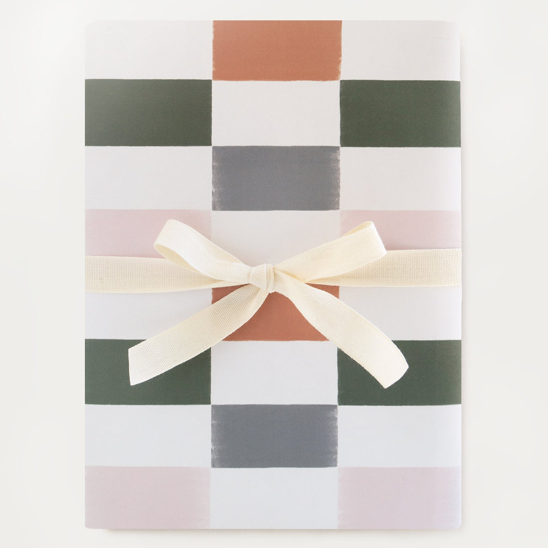 painterly checkered gift wrap roll