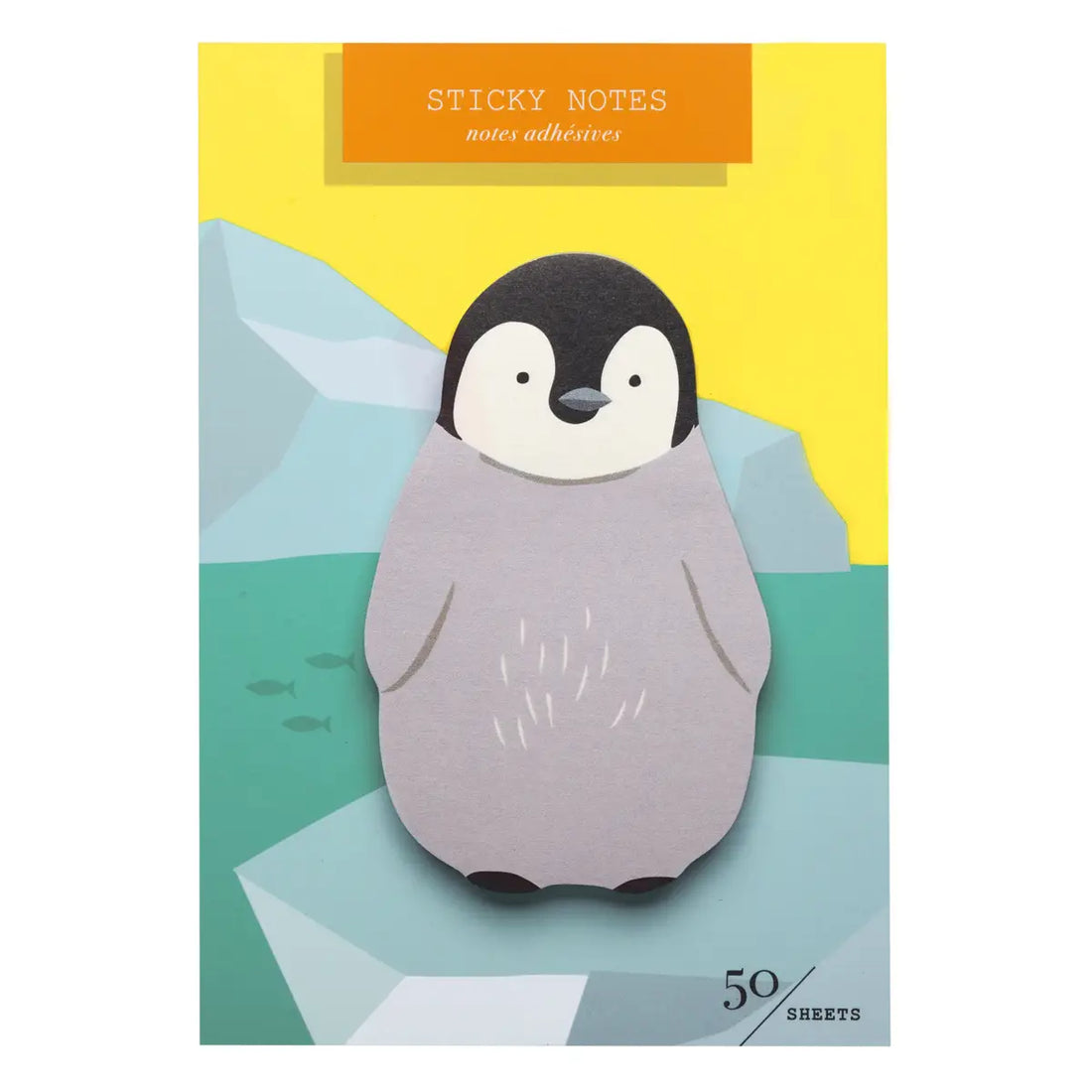 sticky notes shaped like a penguin