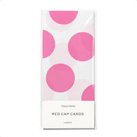 white tissue paper with pink polka dots 