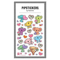 sheet of colorful puffy koala stickers