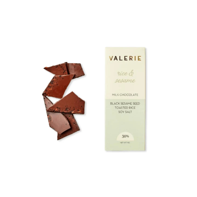 Rice & Sesame Milk Chocolate Bar with Soy Salt