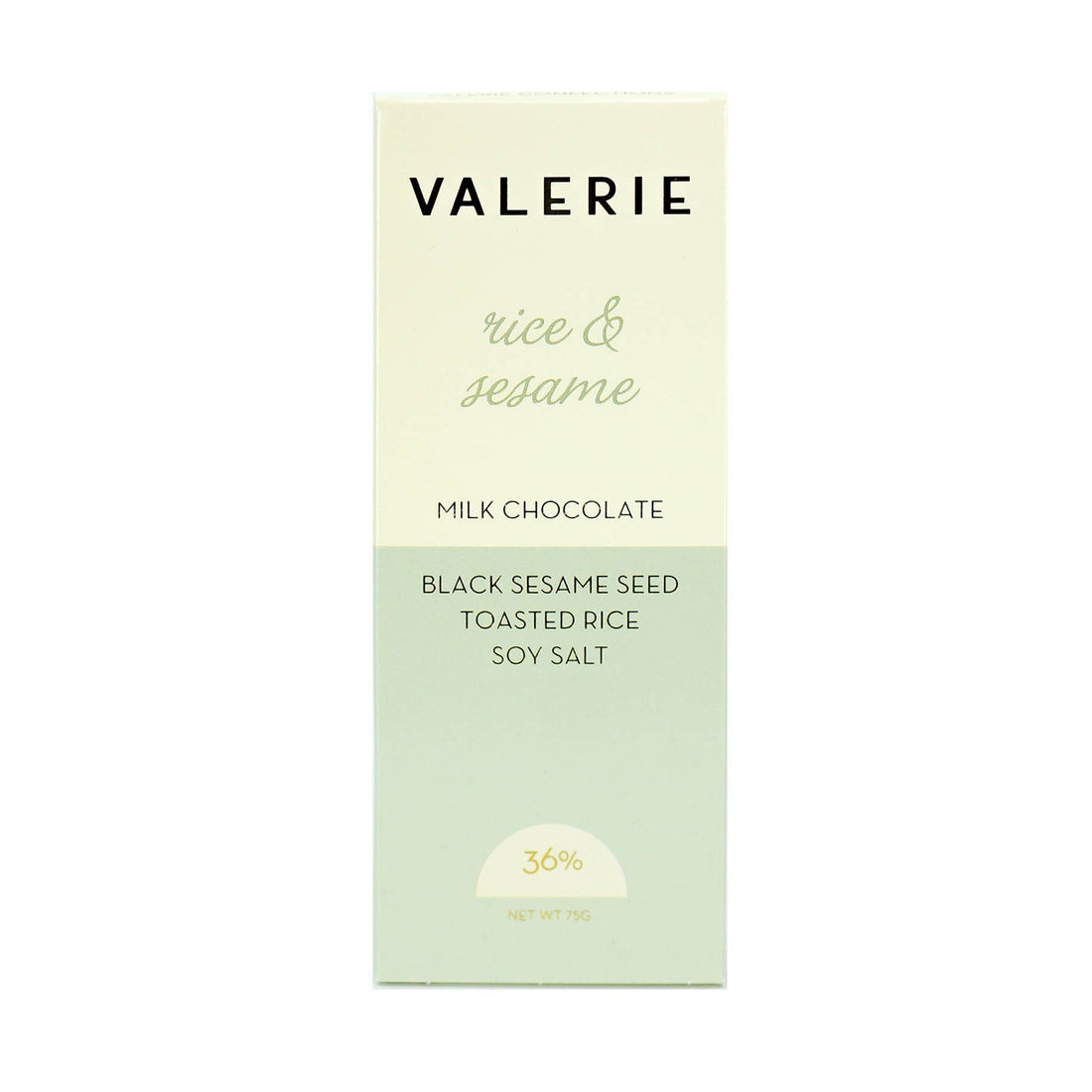 rice and black sesame seed chocolate bar