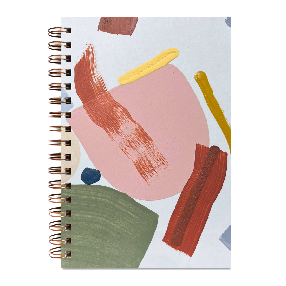 Notebook with abstract colorful hand painted design 
