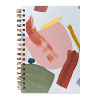 Notebook with abstract colorful hand painted design 