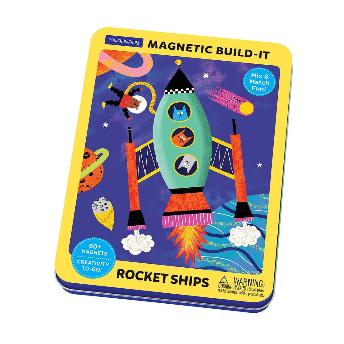 rocket ship magnetic build kit for kids