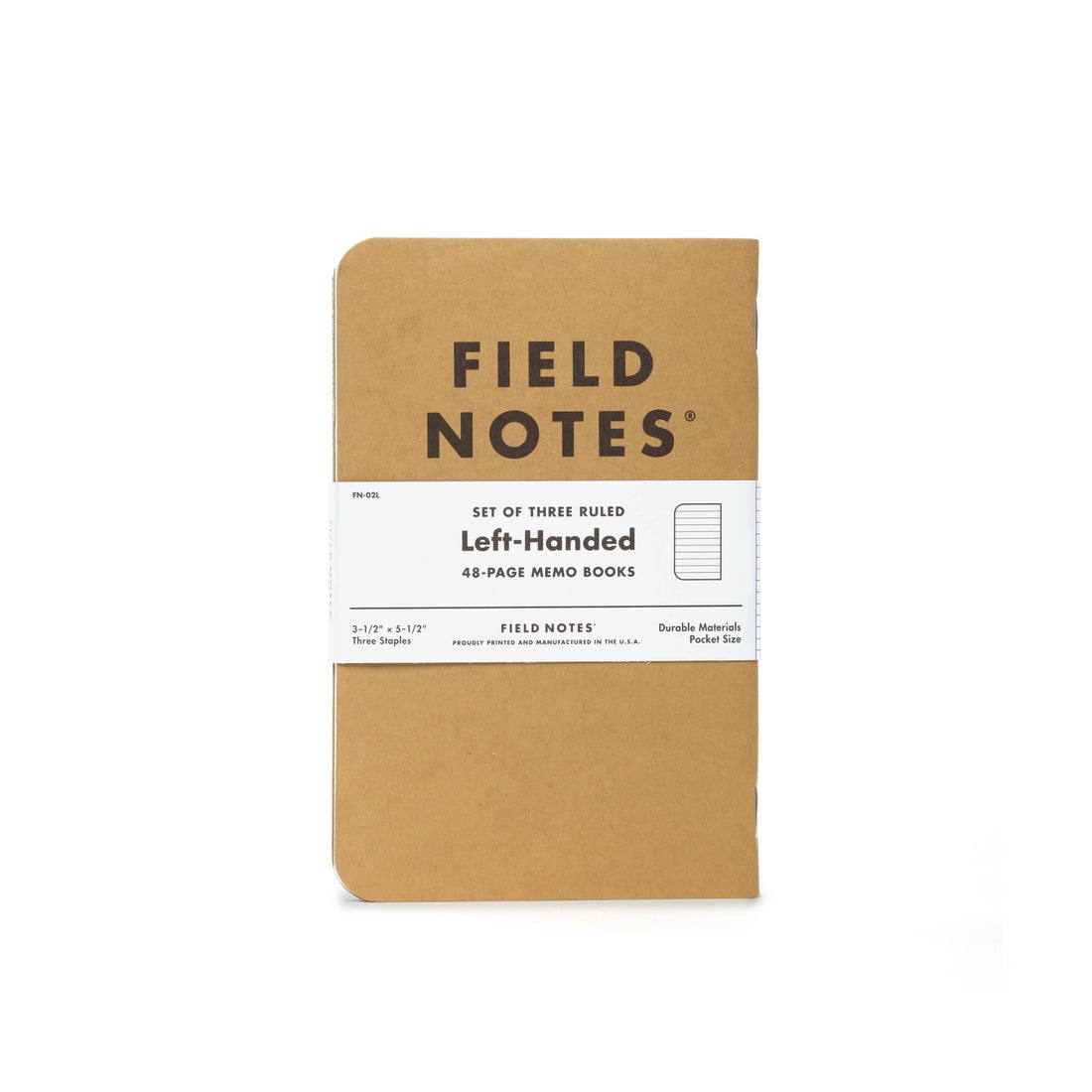left handed memo notebook