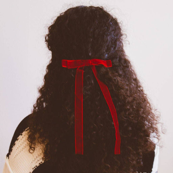 red velvet bow for hair