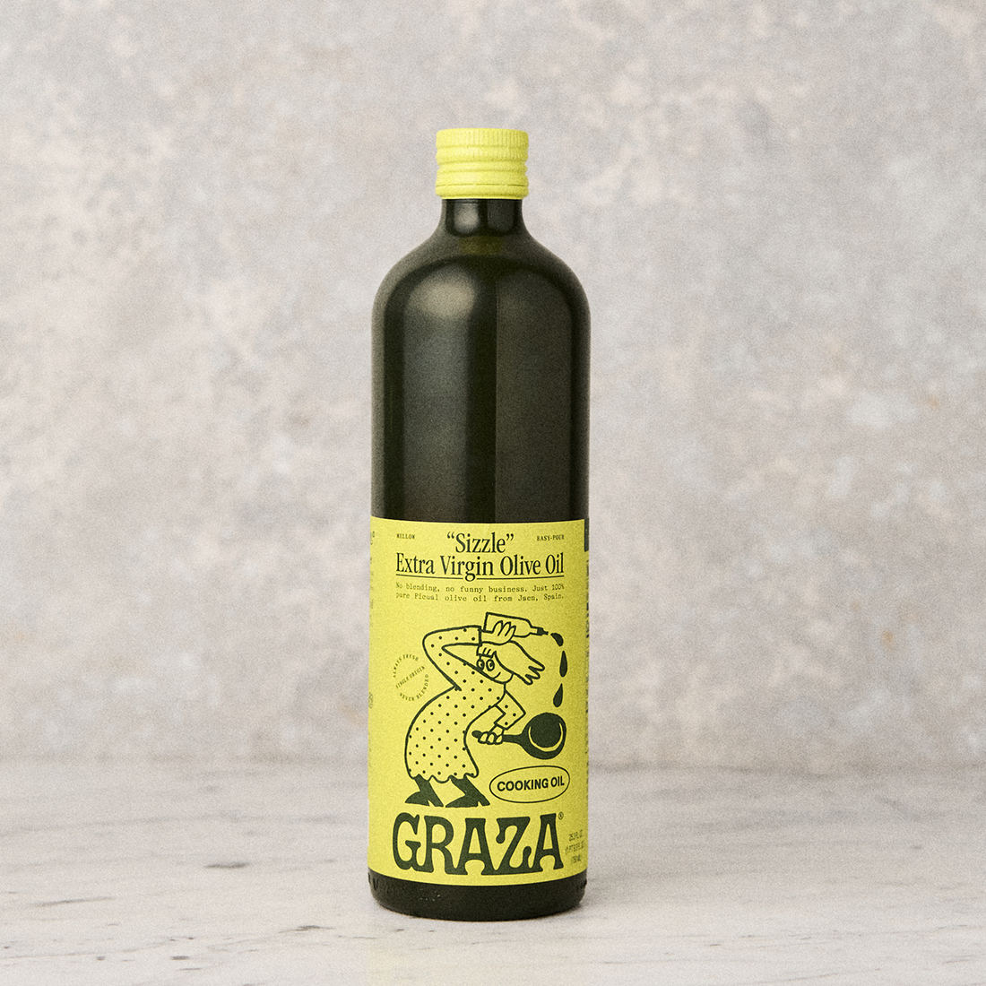 Sizzle Extra Virgin Olive Oil by Graza Glass Bottle