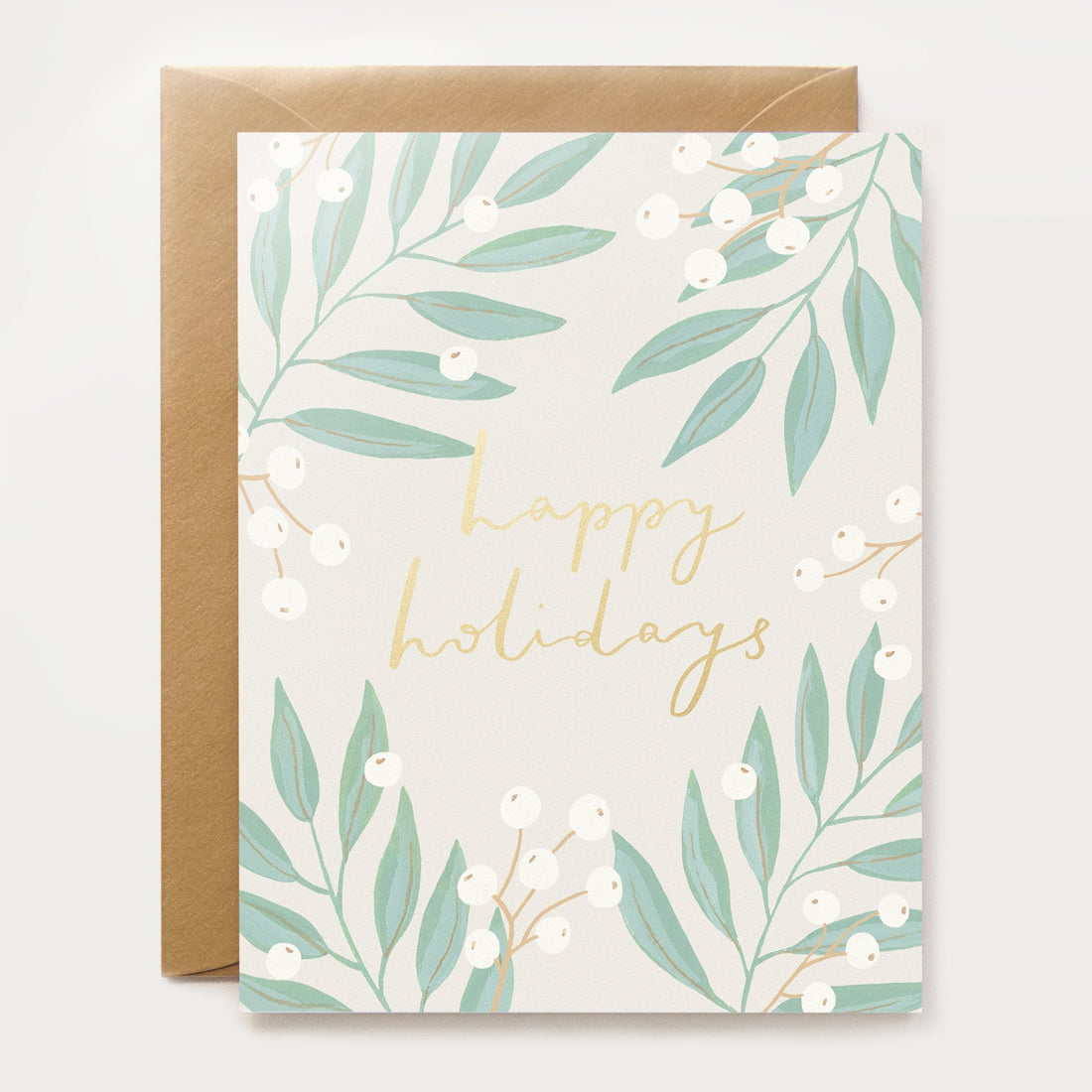 Snowberries Happy Holidays Card