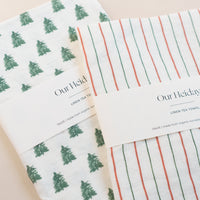 Holiday Linen Tea Towel - Spruce