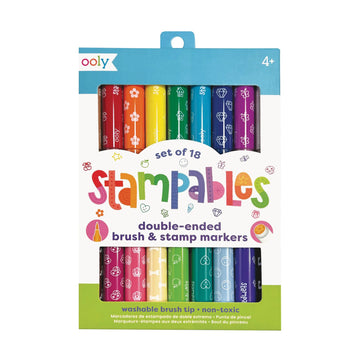 double ended markers with a stamp and marker 