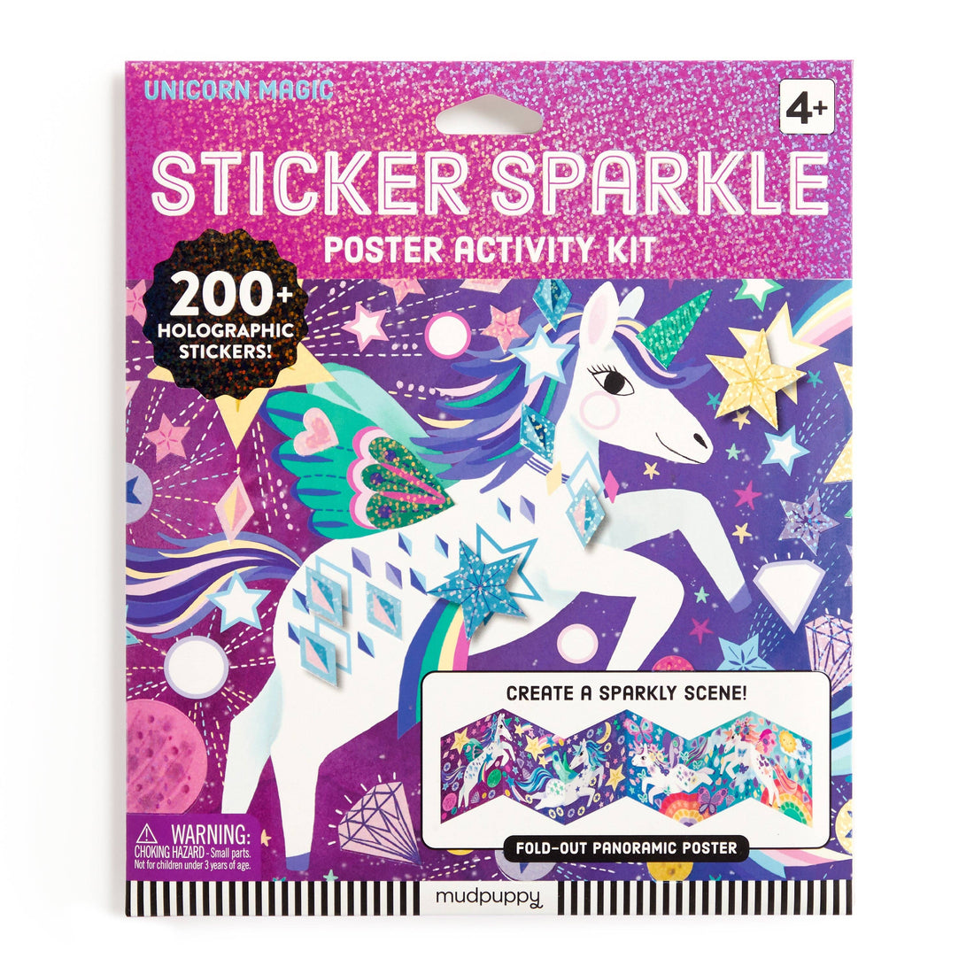 unicorn themed sticker poster activity set 