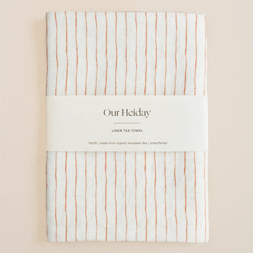 organic linen tea towel our heiday 