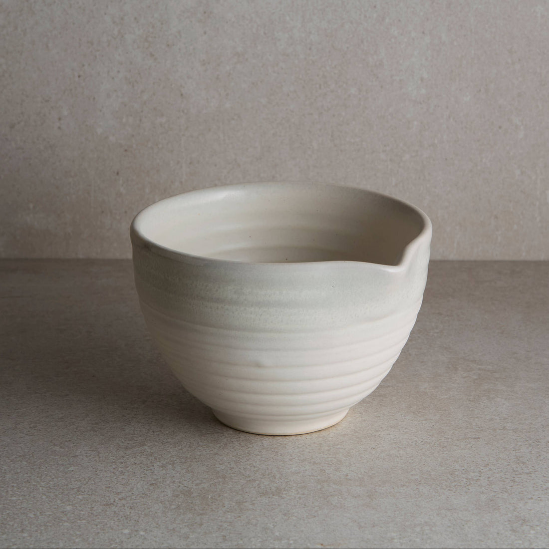 White ceramic matcha bowl 