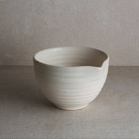 White ceramic matcha bowl 
